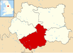 Kirklees UK locator map